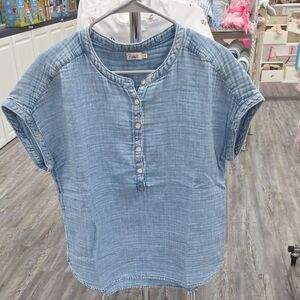 Faherty Light Blue Linen Shirt